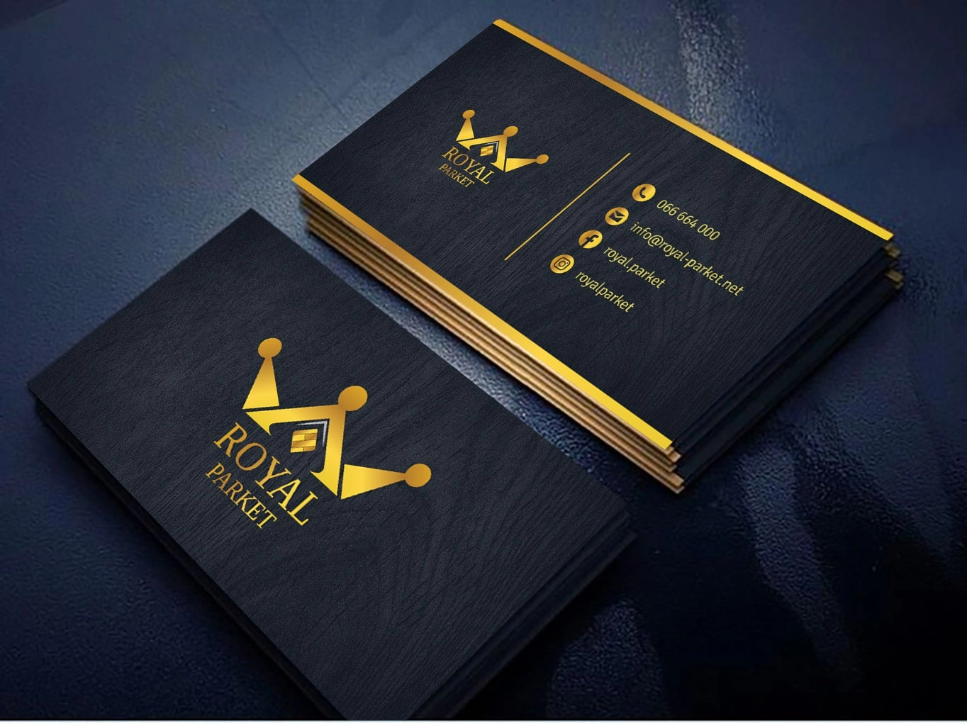 Royal Parket Parquet logo dizajn graficki dizajn vizit kartice | iDEV Bijeljina